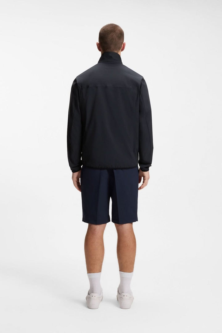 Lightweight zip-up jacket with a high collar