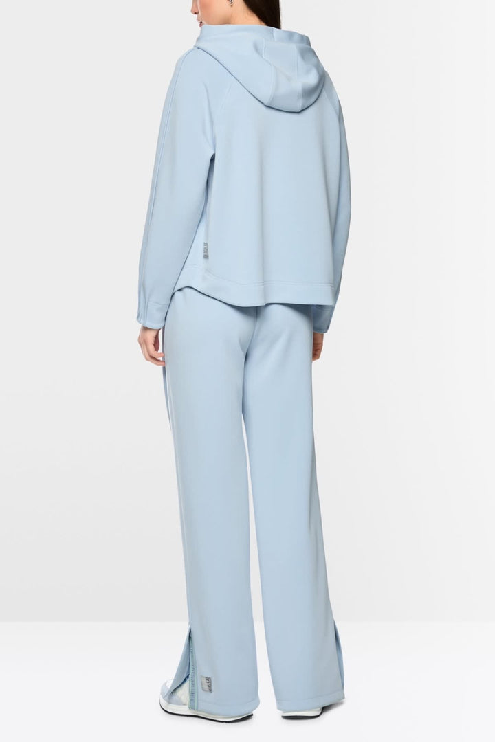 Vue de côté sweat à capuche Marc Cain pour femme gris avec cordons ajustables - Valérie Simon