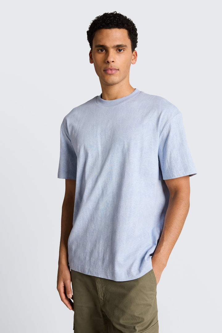 Vue frontale T-shirt col rond Tom Tailor pour homme, bleu marine, petit logo poitrine - Valérie Simon