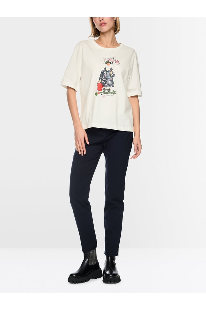 T-shirt à motif artistique vue de face pour femme Marc Cain