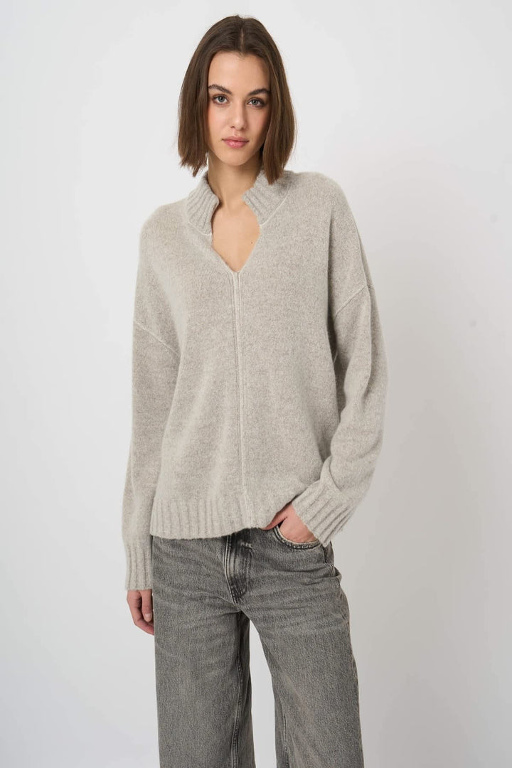 Tricot à col fendu pour femme Repeat Cashmere