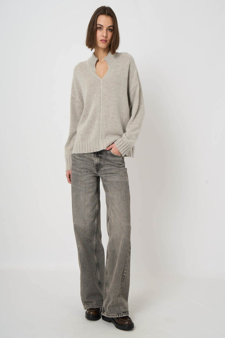 Tricot à col fendu pour femme Repeat Cashmere