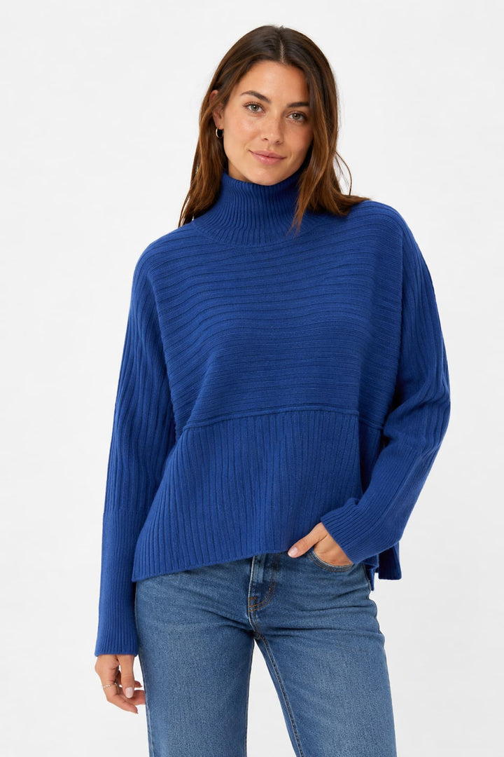 Tricot à col roulé en maille côtelée pour femme Coco y Club
