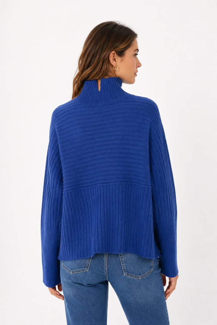 Tricot à col roulé en maille côtelée pour femme Coco y Club