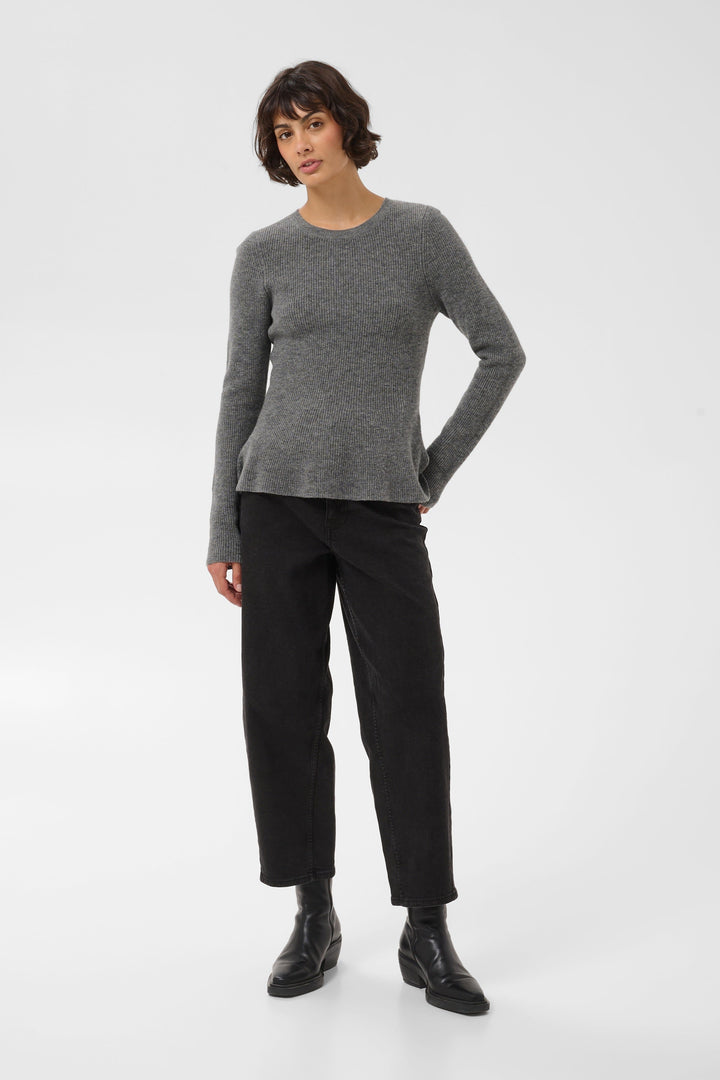 Tricot ajusté à bas évasé vue de face pour femme Part Two