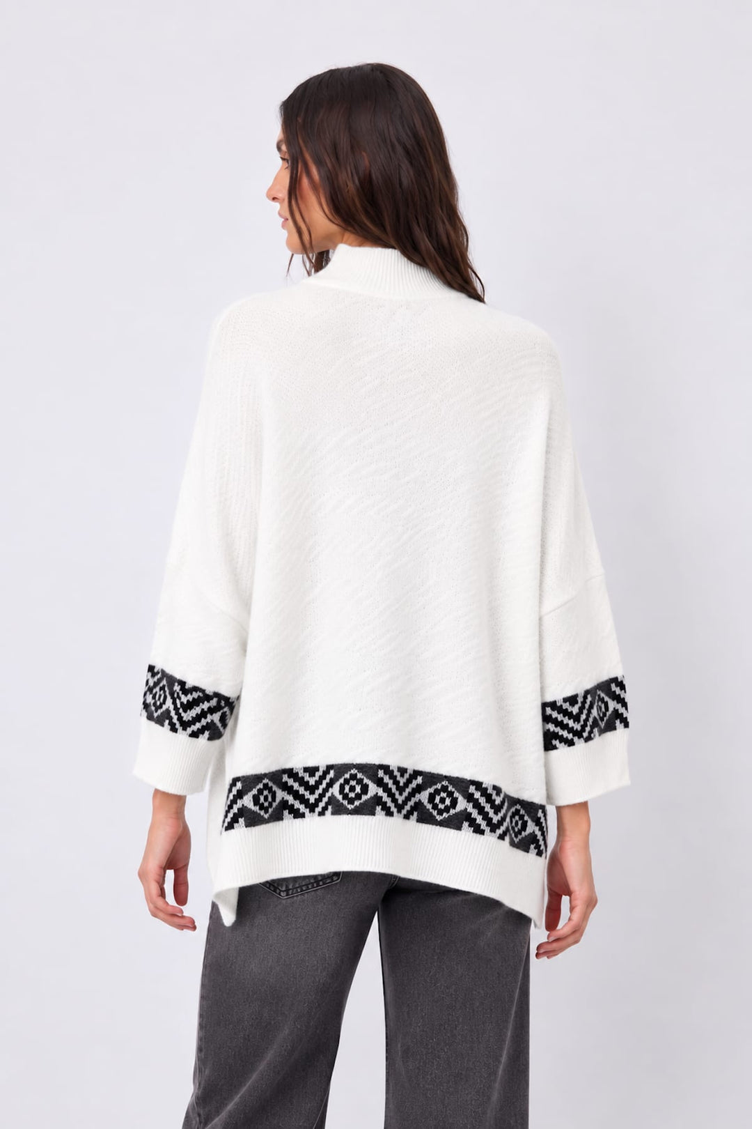 Tricot ample à motif géométrique pour femme Not Shy