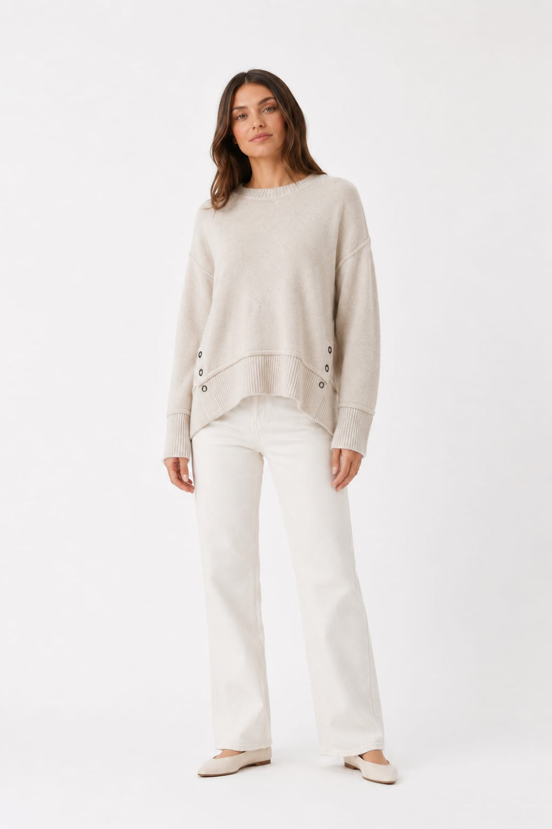 Tricot ample à œillets décoratifs pour femme Coco y Club