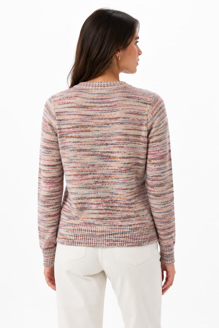 Tricot chiné à col en V pour femme Coco y Club