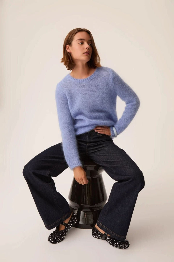 Tricot Chouky en kid mohair et laine mérinos vue de face pour femme Des Petits Hauts