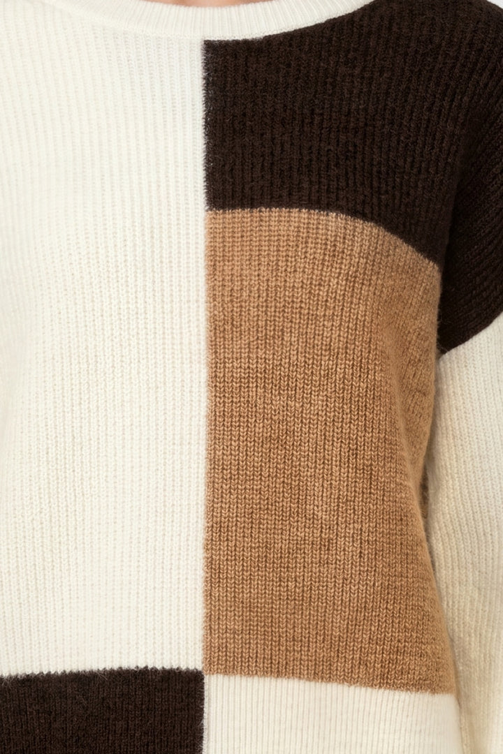 Tricot à blocs de couleurs
