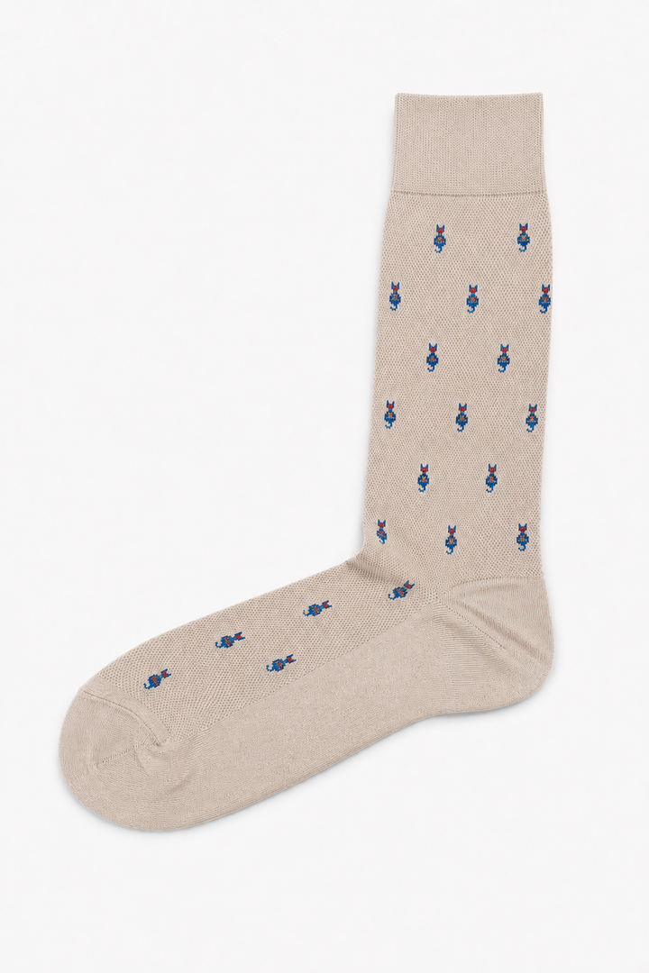 Cat-print socks