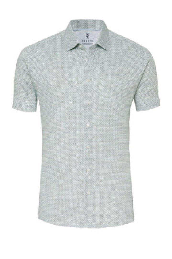 Stylish short-sleeve shirt with a micro-print
