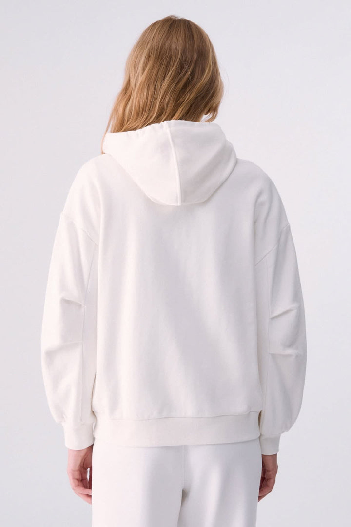 Veste à capuchon zippée à manches longues pour femme liujo