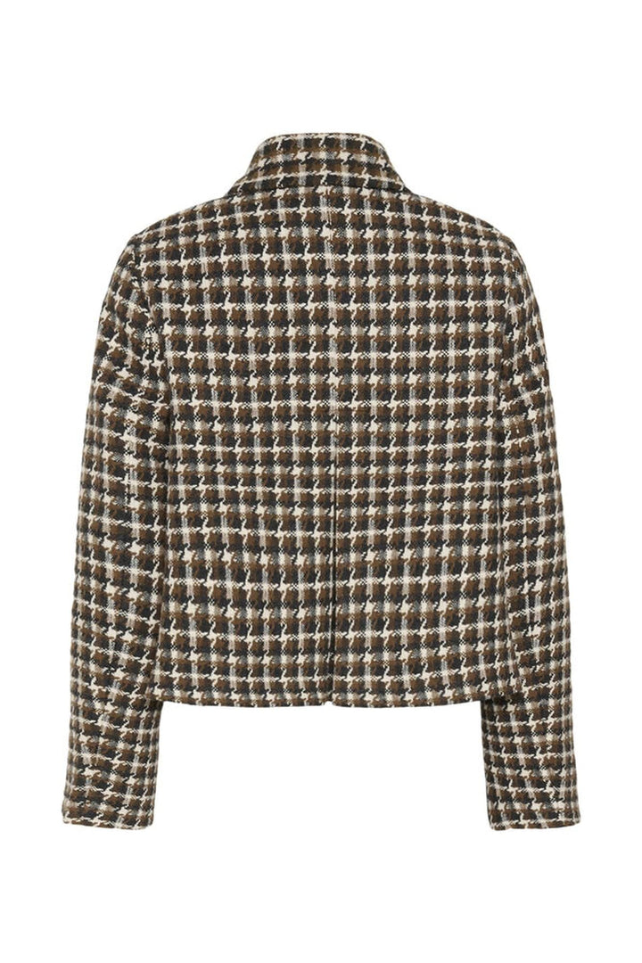 Veste à carreaux texturés Carsonne vue de face pour femme Inwear