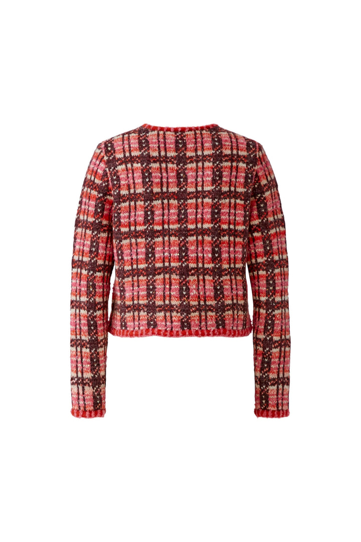 Short checked knit jacket for women by Oui