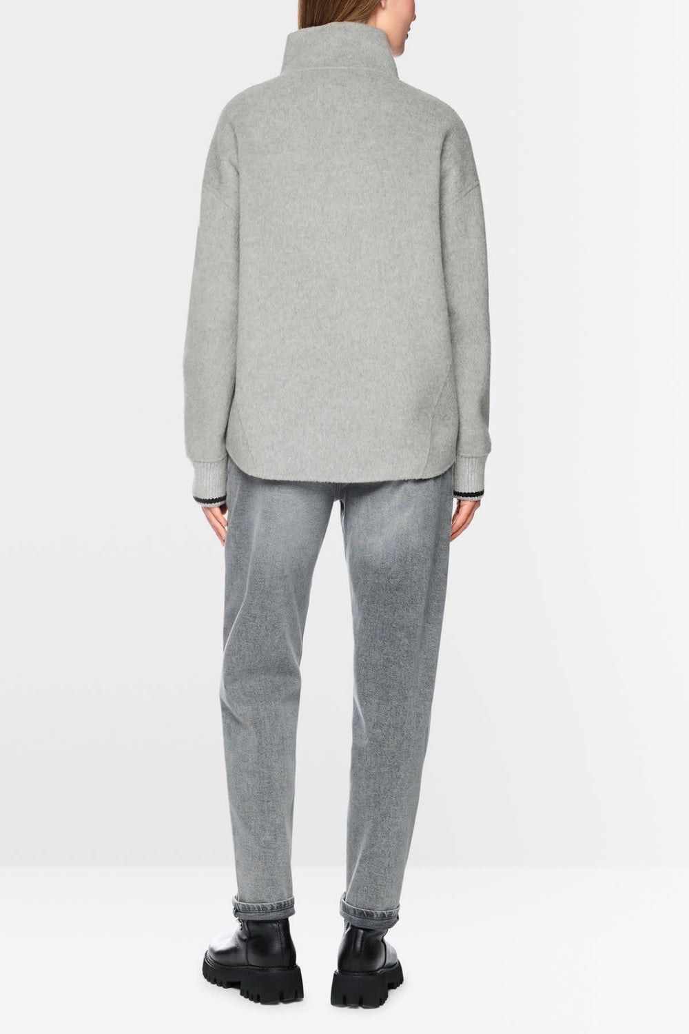 Marc Cain women's stand-collar wool-blend jacket