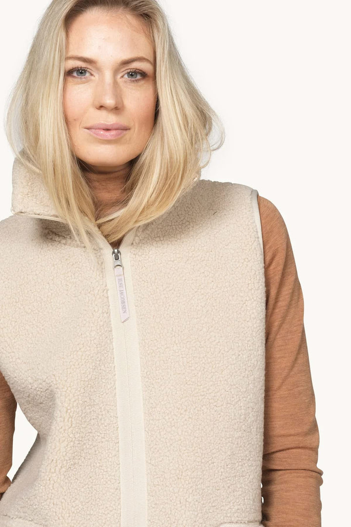 Veste longue sans manches en sherpa pour femme Ilse Jacobsen