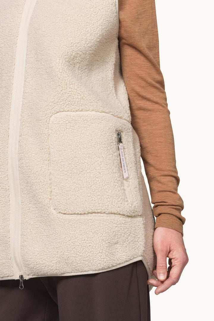 Veste longue sans manches en sherpa pour femme Ilse Jacobsen
