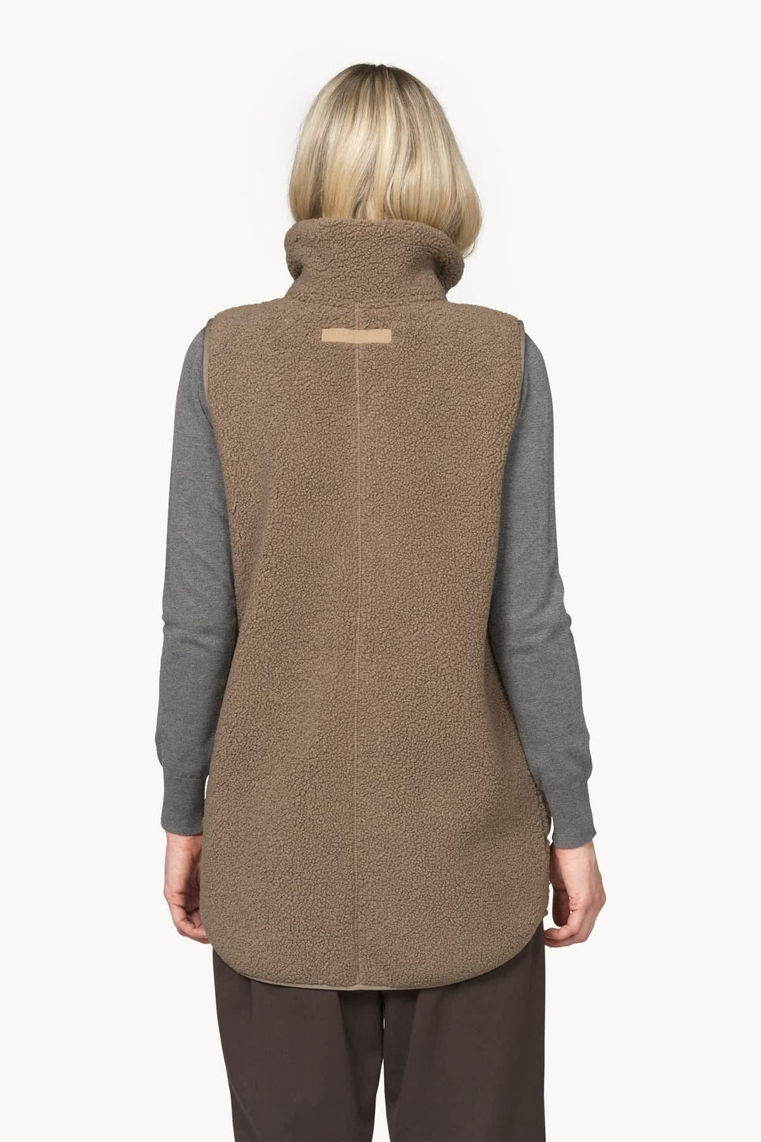 Veste longue sans manches en sherpa pour femme Ilse Jacobsen