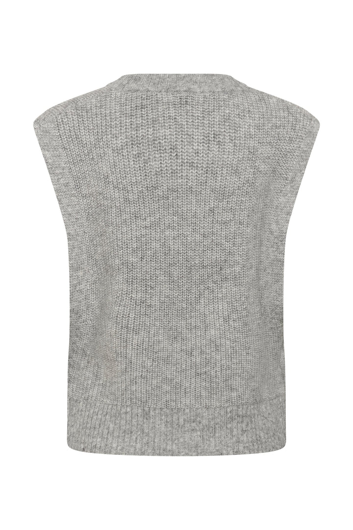 Veste sans manches Charlye en maille texturée vue de face pour femme Part Two