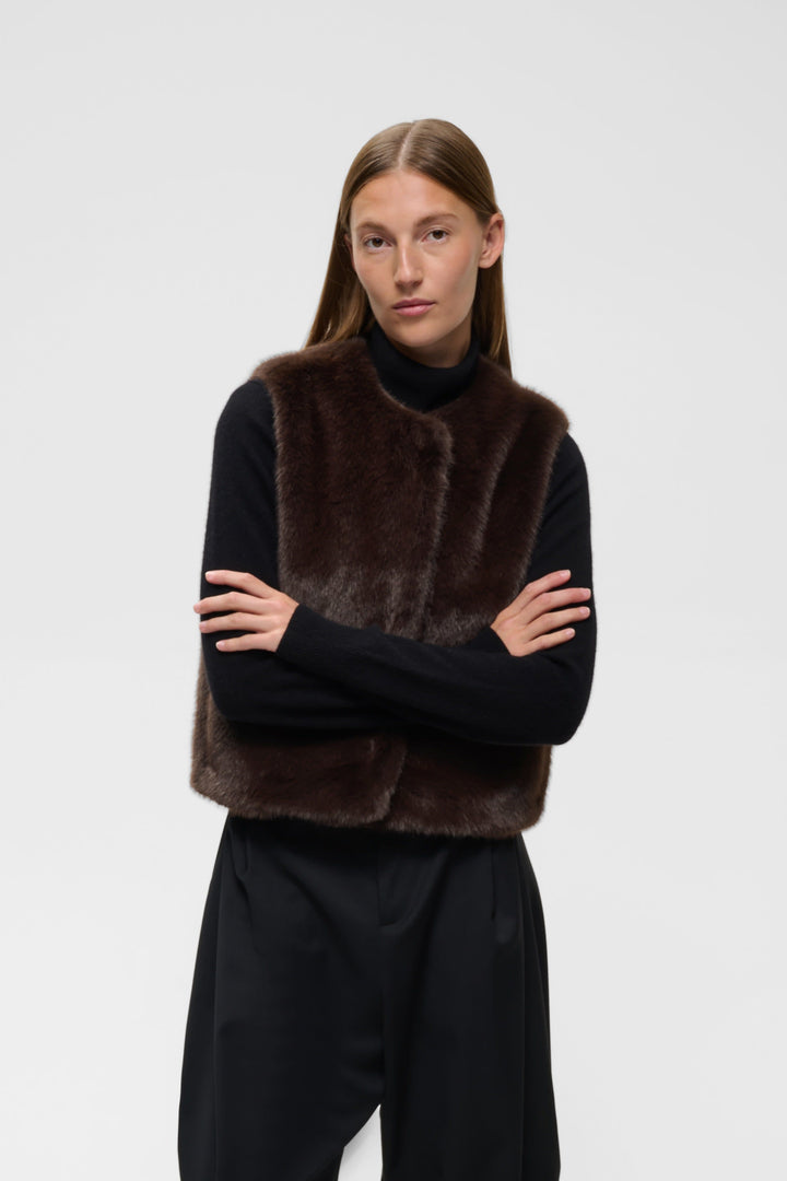 Veste sans manches en fausse fourrure Zabelle pour femme Inwear