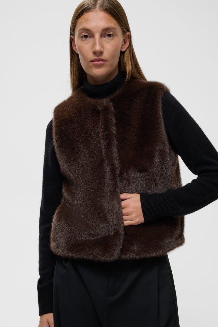 Veste sans manches en fausse fourrure Zabelle pour femme Inwear