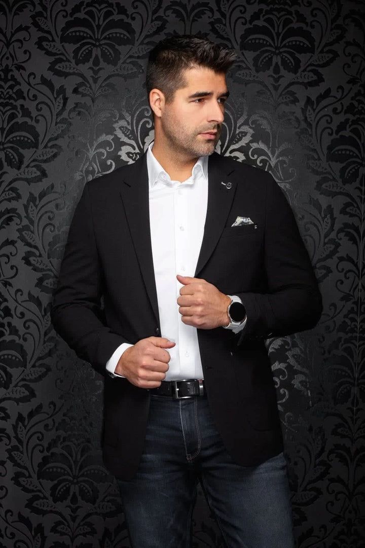 Veston à coupe ajustée pour homme Au noir
