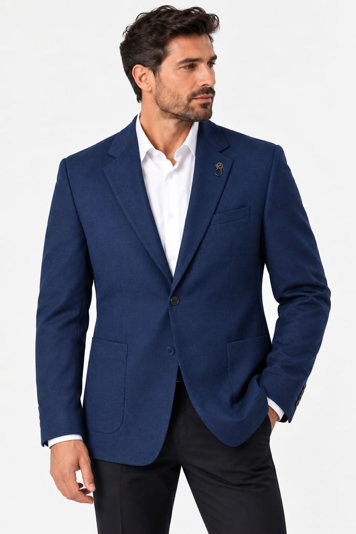 Veston structuré à texture subtile vue de face pour homme Lief Horsens