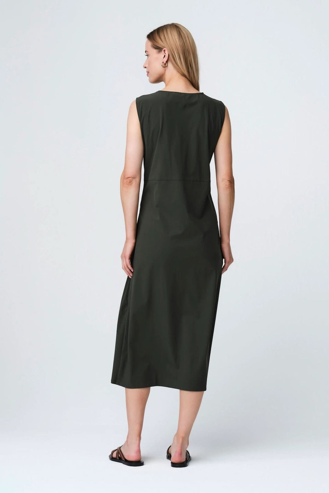 Robe midi à encolure en V