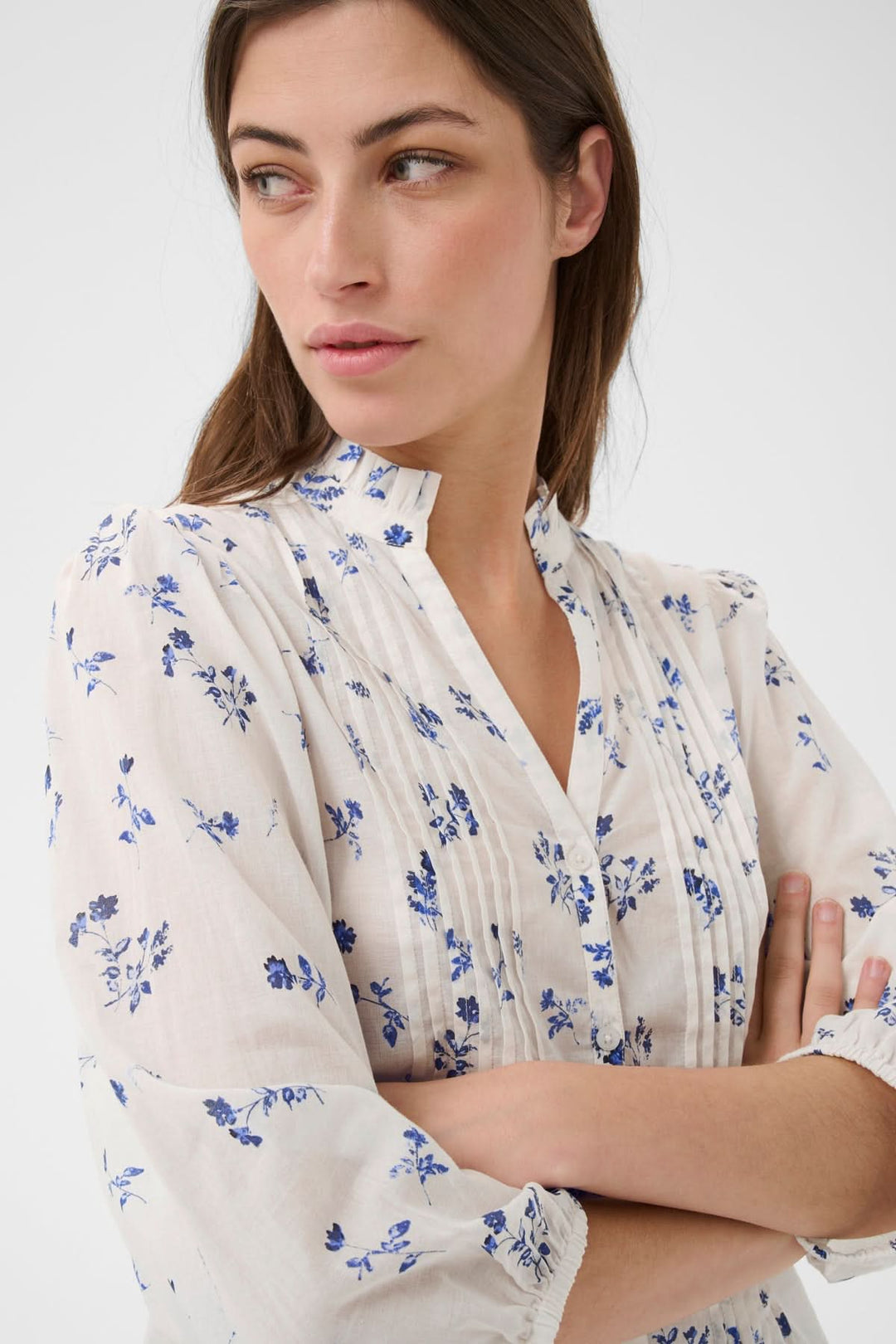 Brith Floral Print Flowy Blouse