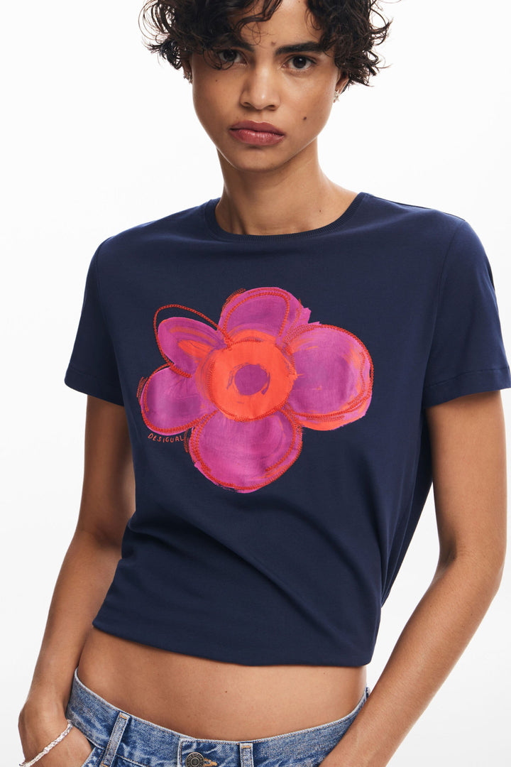 T-shirt à imprimé fleuri