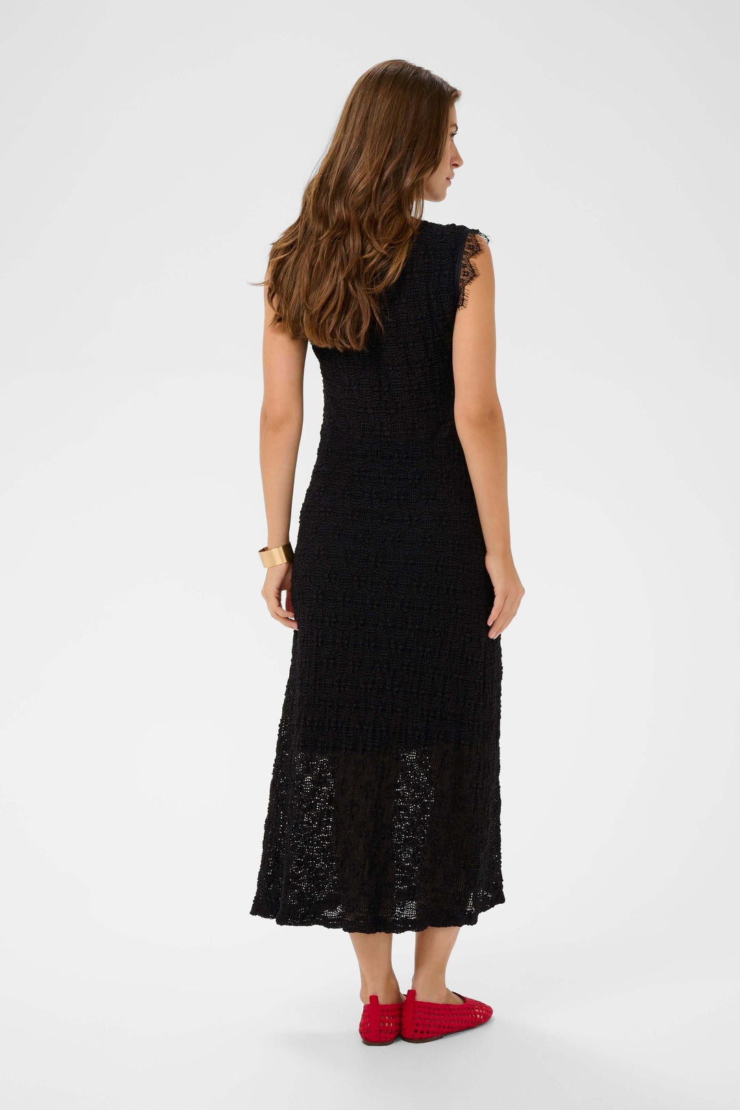 Robe Makki midi en dentelle sans manches