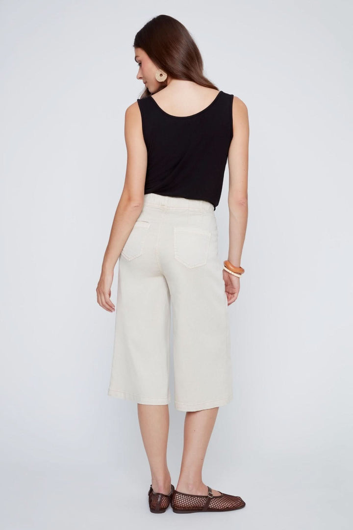 Pantalon capri à jambe large