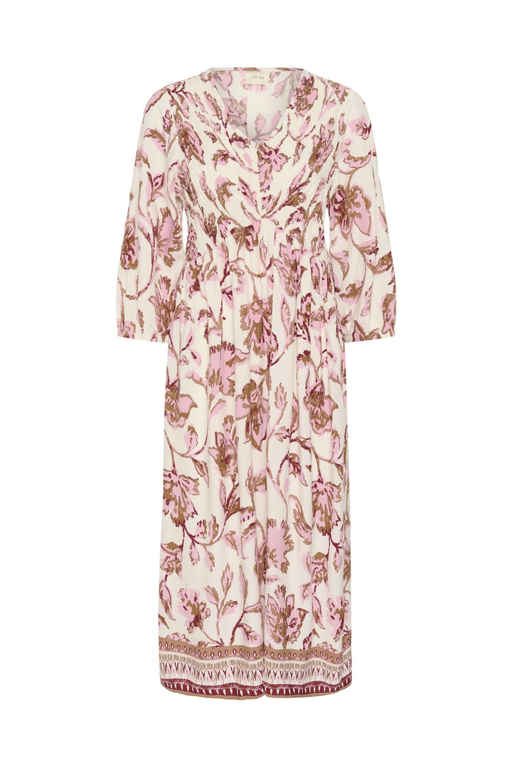 Robe midi fluide à imprimé floral