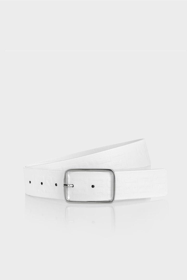 Ceinture en cuir blanche