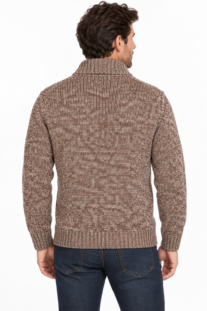 Button-front cardigan in Italian wool 