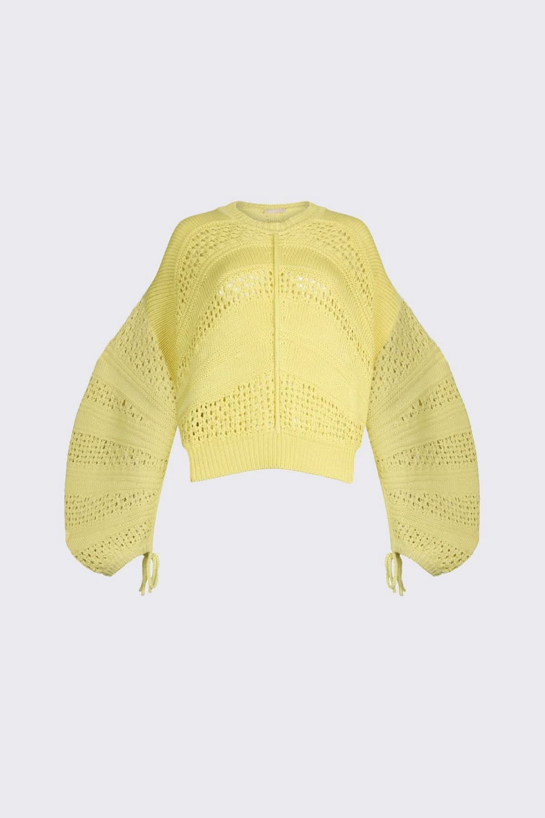 Long-sleeve openwork sweater