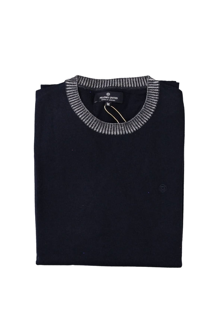Sweater with a contrasting neckline