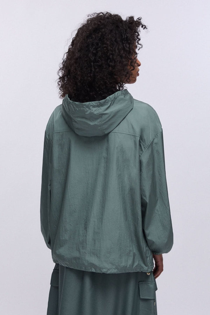 Fit Windbreaker with Hood and Chest Pocket