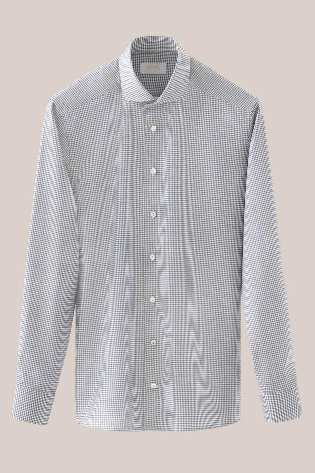 Chemise en Laine Mérinos à Micro-Carreaux