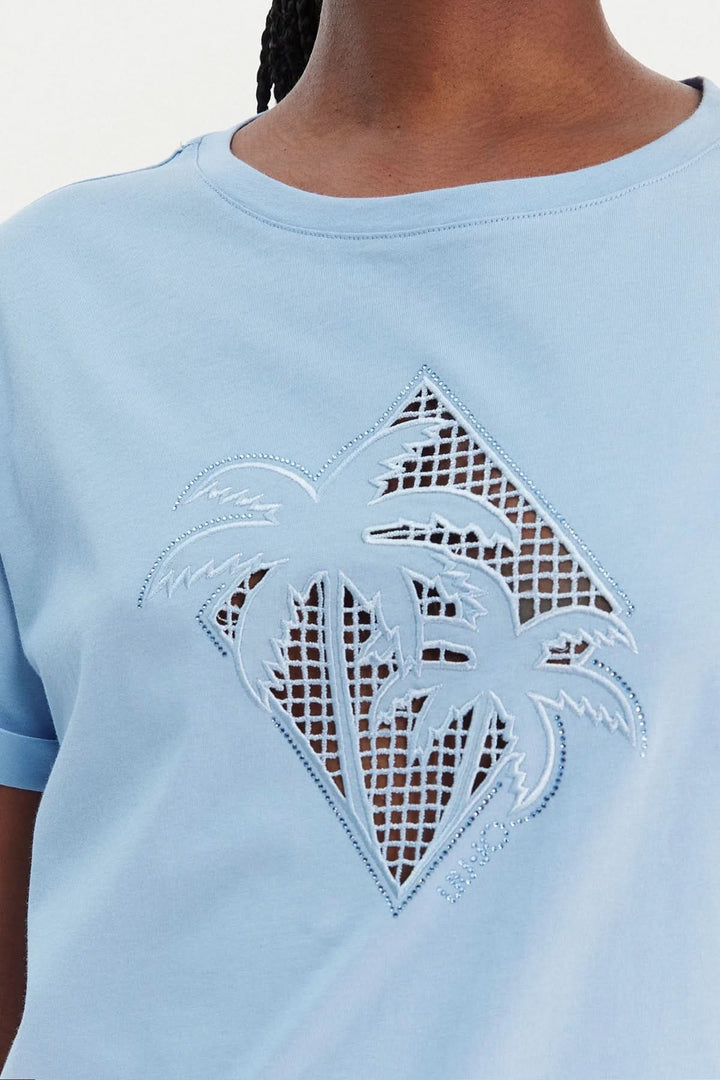 T-shirt with an openwork pattern