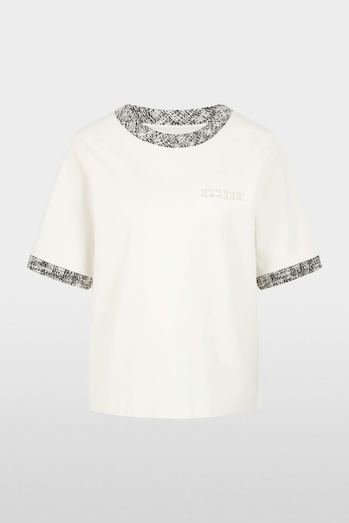 T-shirt avec détails bouclés et perles
