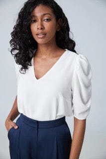 Blouse manches courtes gigots Femme - Blouses et chemises - Blouses et chemises sans col Iris Setlakwe