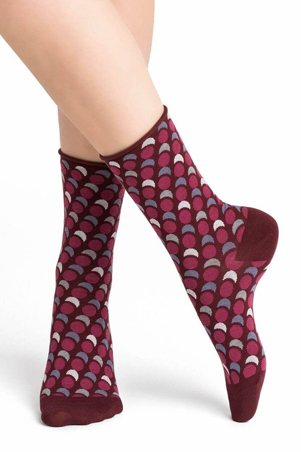 Chaussettes à Pois Optiques Femme - Accessoires - Chaussette Bleuforêt