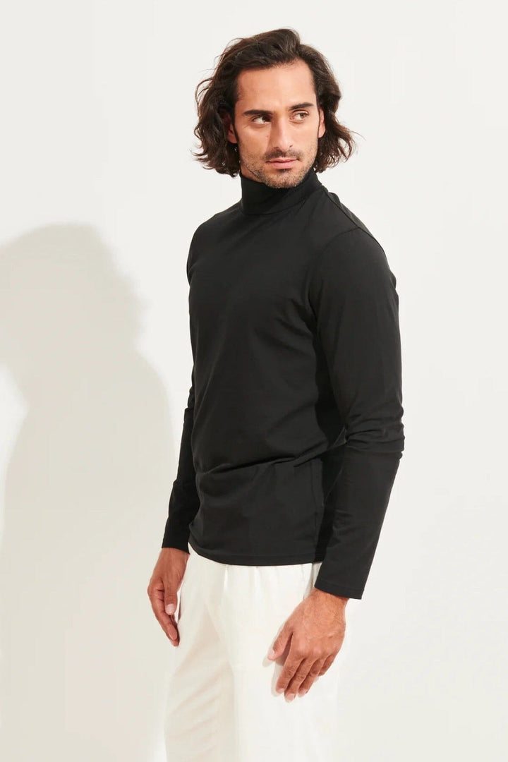 Col roulé stretch en coton pima Homme - Hauts - Col roulé Patrick Assaraf