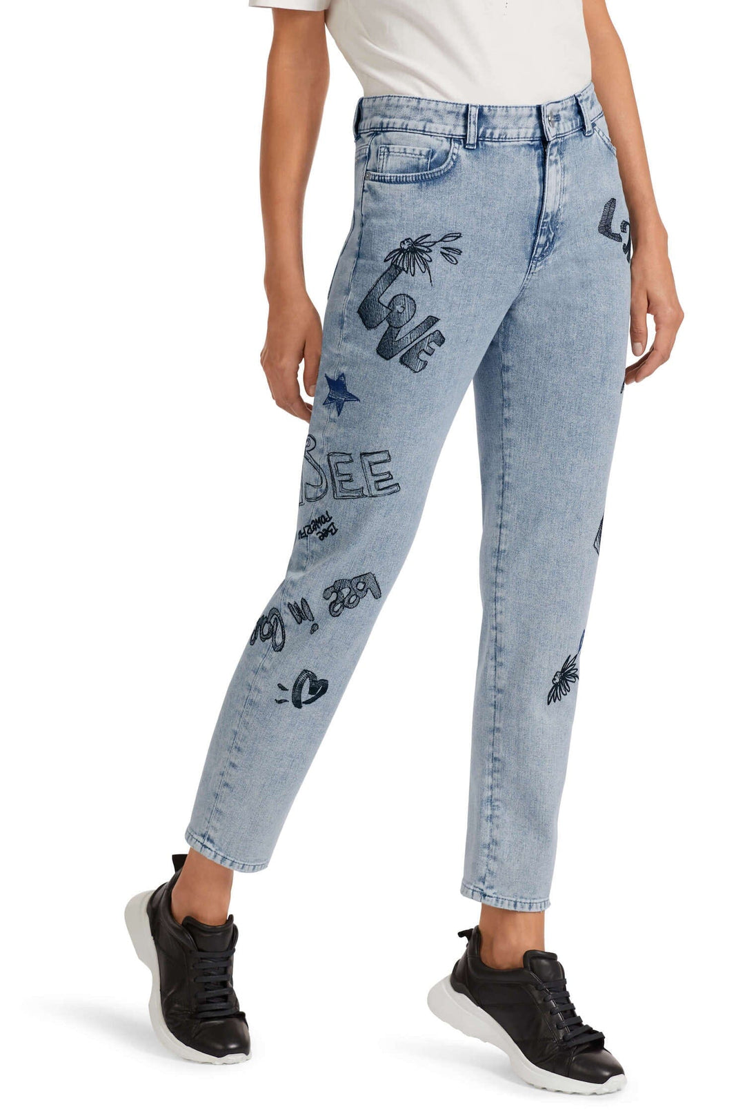 Jean brodé avec écriture Femme - Bas - Pantalon - Jeans Marc Cain