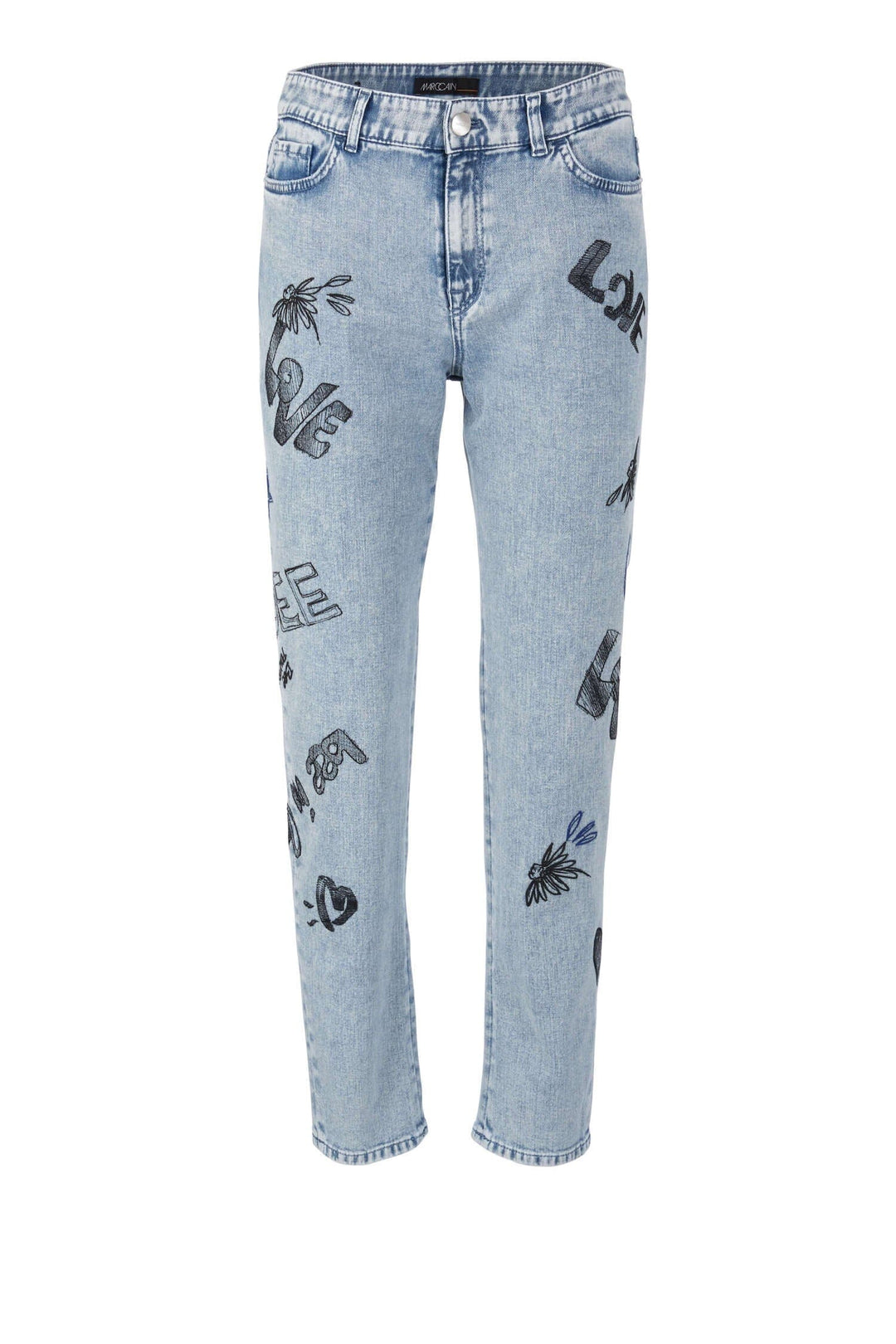 Jean brodé avec écriture Femme - Bas - Pantalon - Jeans Marc Cain