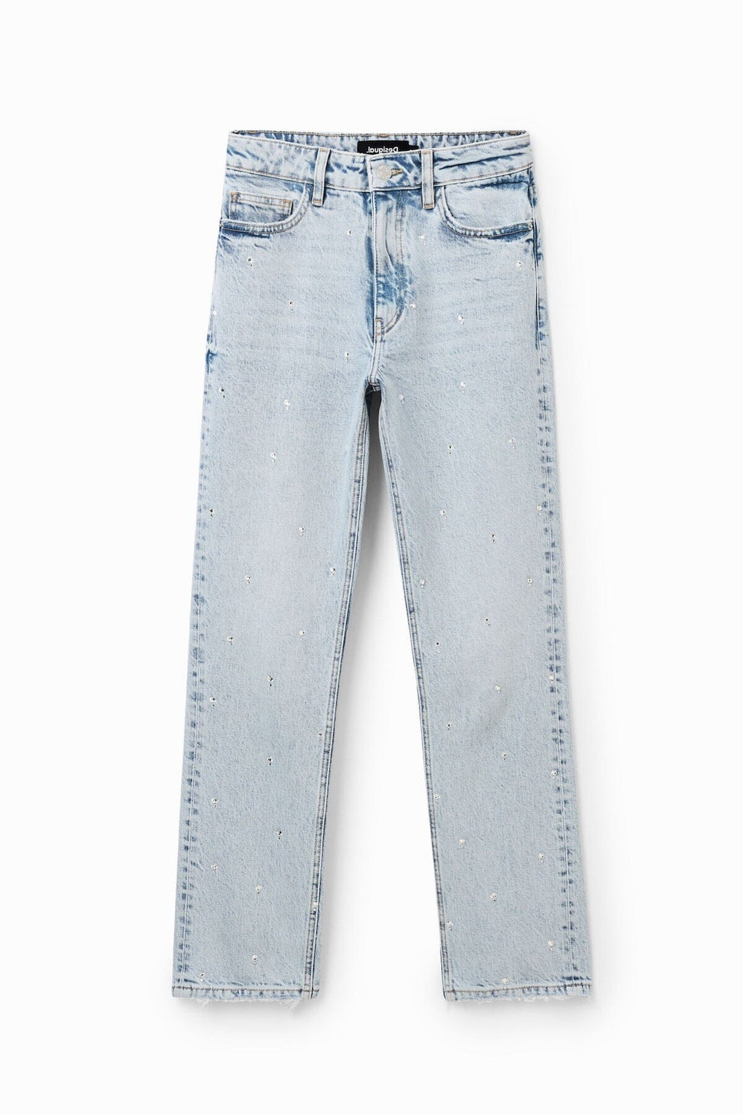 Jean droit à strass Femme - Bas - Pantalon - Jeans Desigual