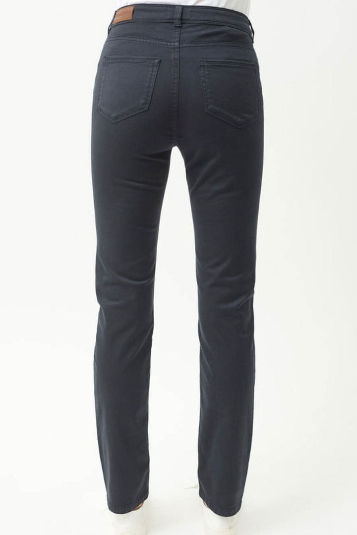 Pantalon MIMOSA COULEUR vue arrière, taille haute, 5 poches, coupe ajustée et matière extensible.