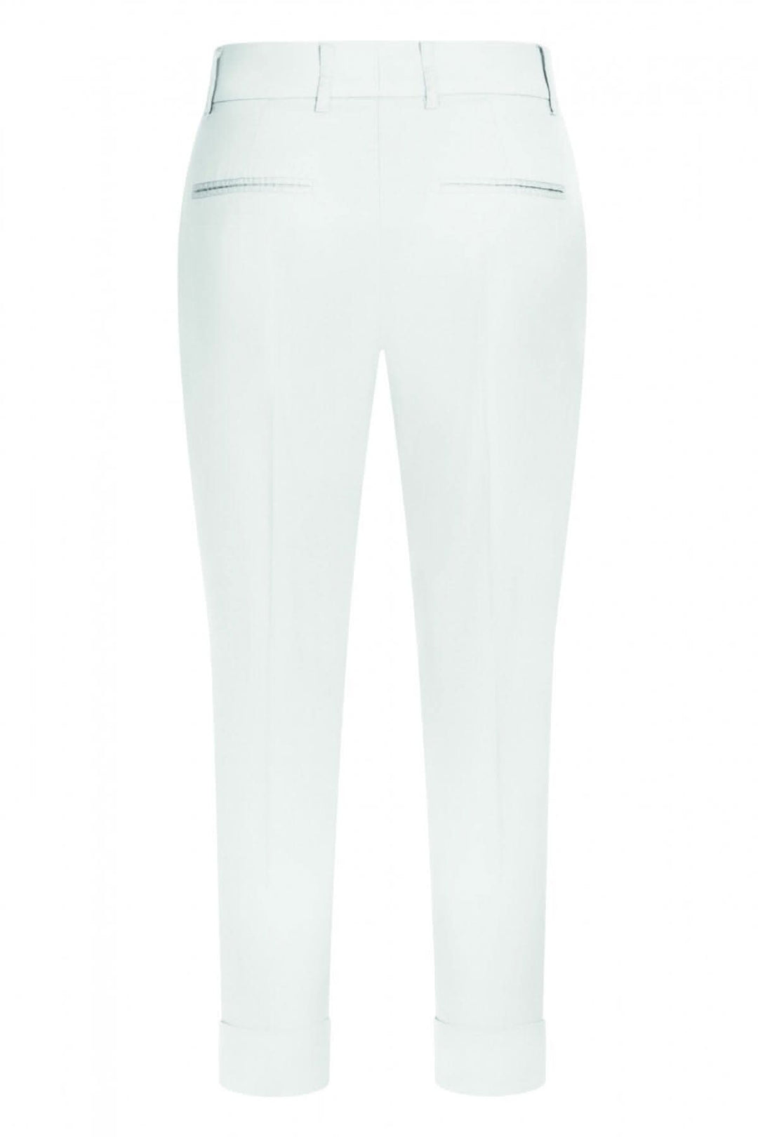 Pantalon Dora 6/8, chino moderne avec ourlet large, vue arrière, style polyvalent pour toutes les occasions.